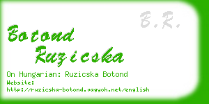 botond ruzicska business card